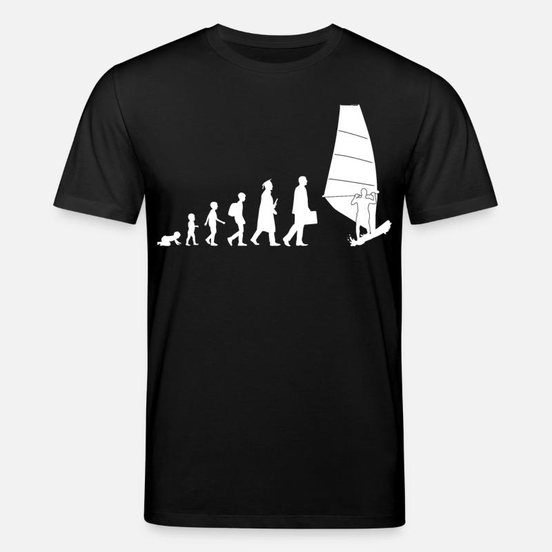Évolution de la planche à voile - T-shirt bio CREATOR Stanley/Stella Unisexe - noir