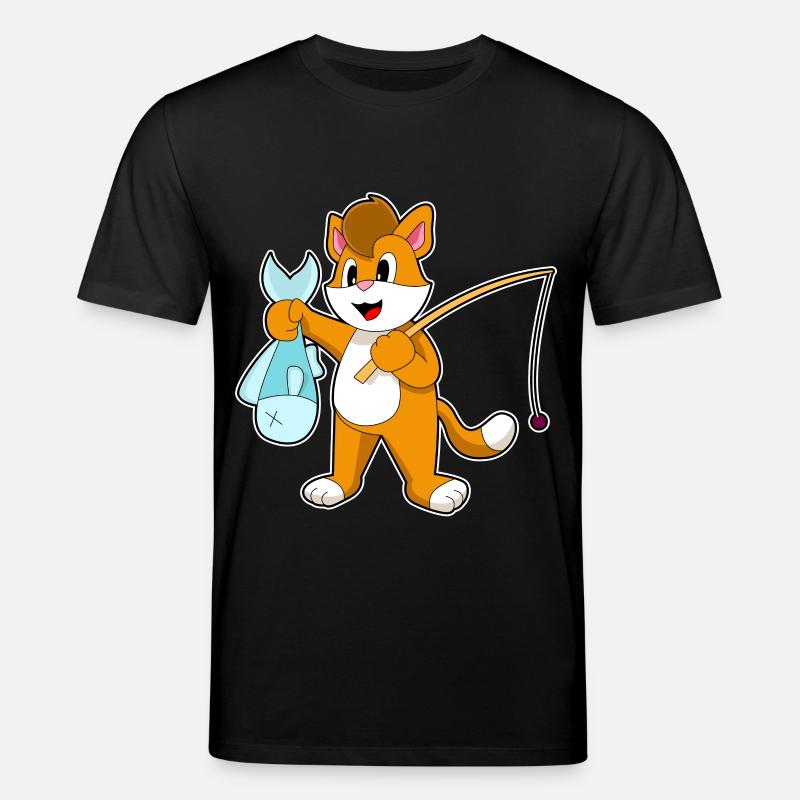 Pêche au chat pêcheur - T-shirt bio CREATOR Stanley/Stella Unisexe - noir