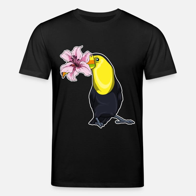 Toucan Fleurs de lys - T-shirt bio CREATOR Stanley/Stella Unisexe - noir