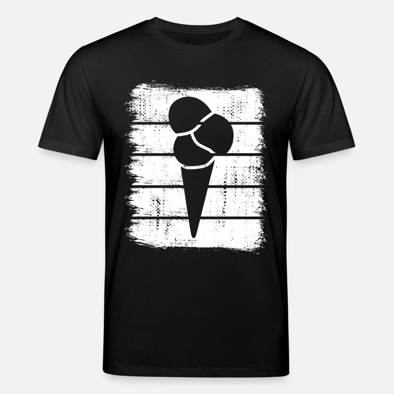 Crème glacée dans une gaufre - T-shirt bio CREATOR Stanley/Stella Unisexe - noir