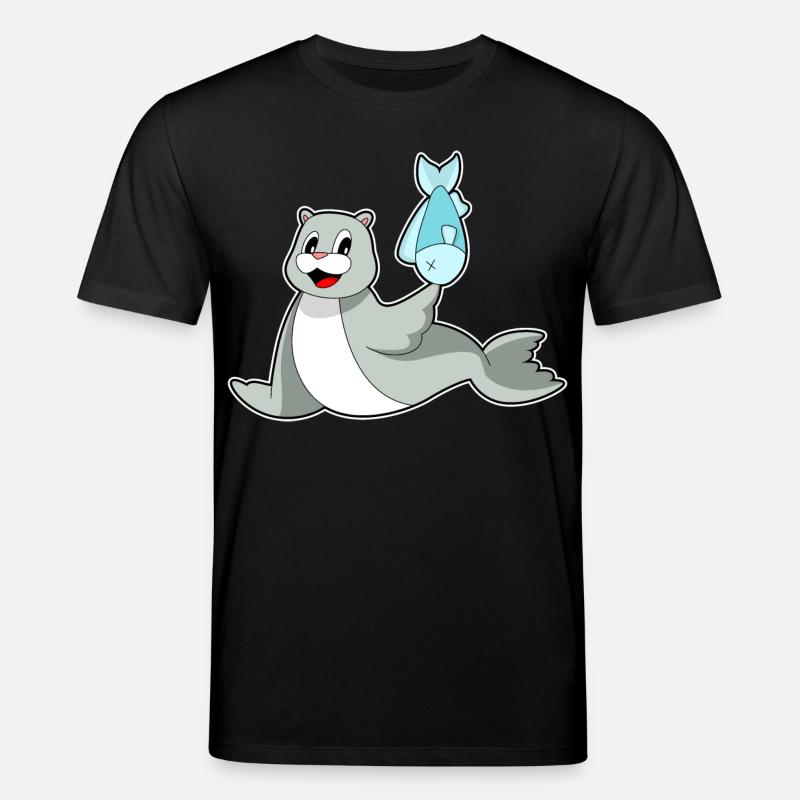 Poisson phoque - T-shirt bio CREATOR Stanley/Stella Unisexe - noir