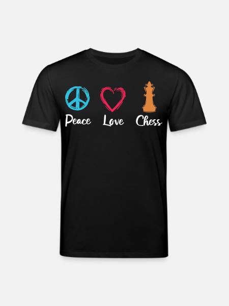 Peace Love Chess - Stanley/Stella CREATOR Unisex Organic T-Shirt - black