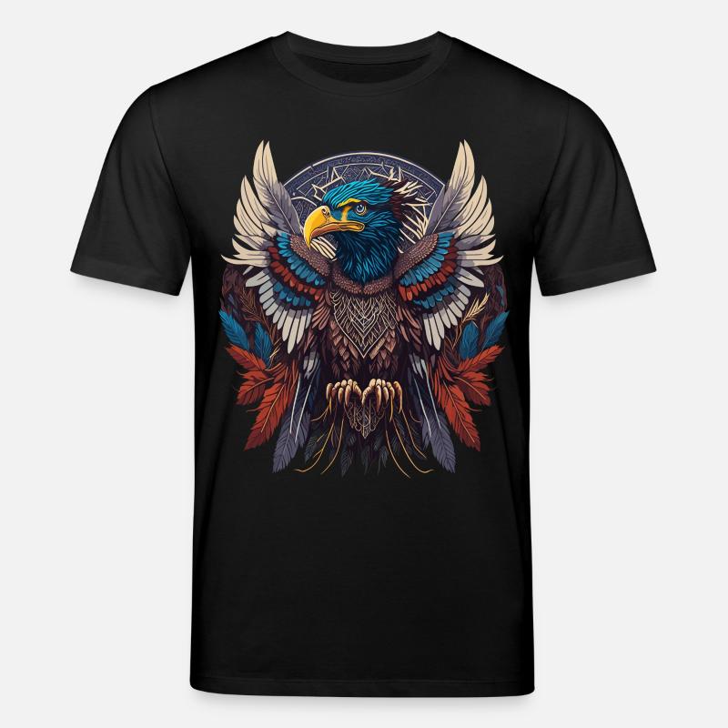 Attrape-rêves aigle amérindien - T-shirt bio CREATOR Stanley/Stella Unisexe - noir