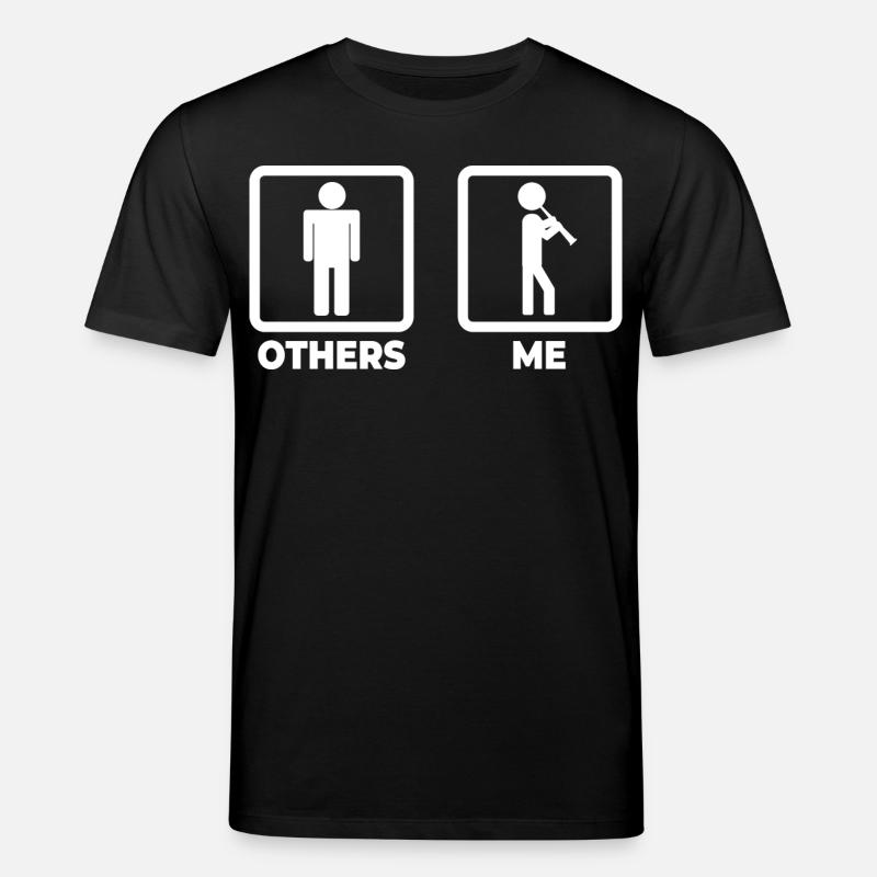 Klarinette Strichmännchen - Stanley/Stella Unisex Bio-T-Shirt CREATOR  - Schwarz