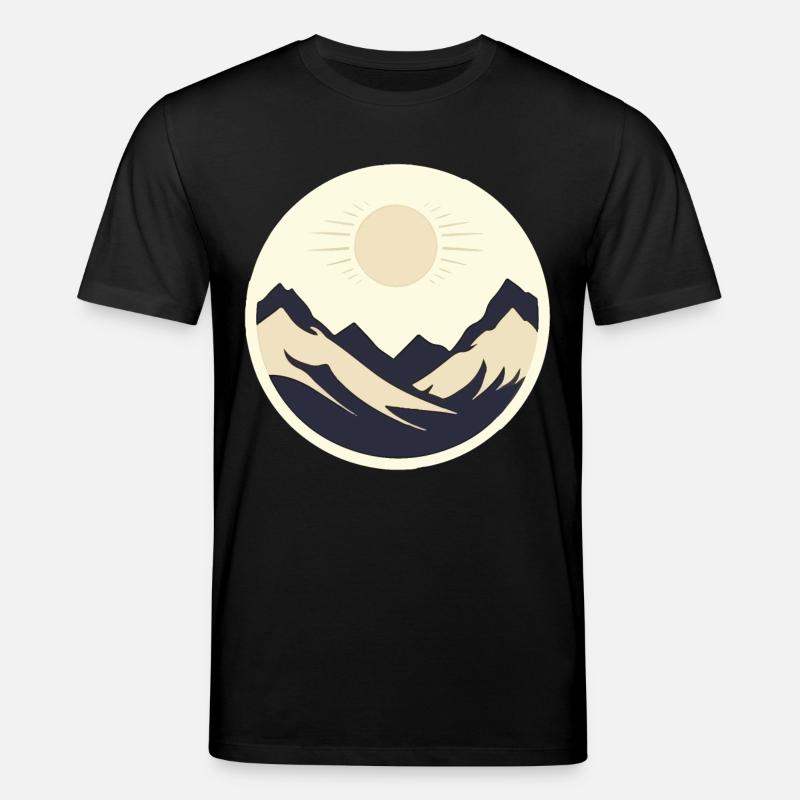 Berge bei Sonnenschein - Stanley/Stella Unisex Bio-T-Shirt CREATOR  - Schwarz