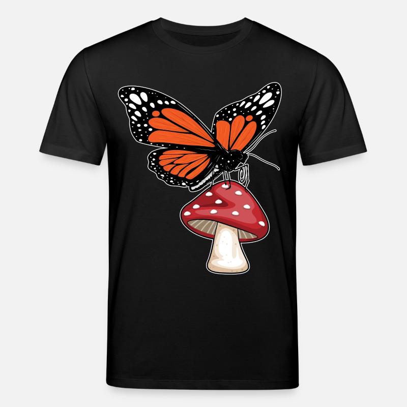 Champignon papillon - T-shirt bio CREATOR Stanley/Stella Unisexe - noir