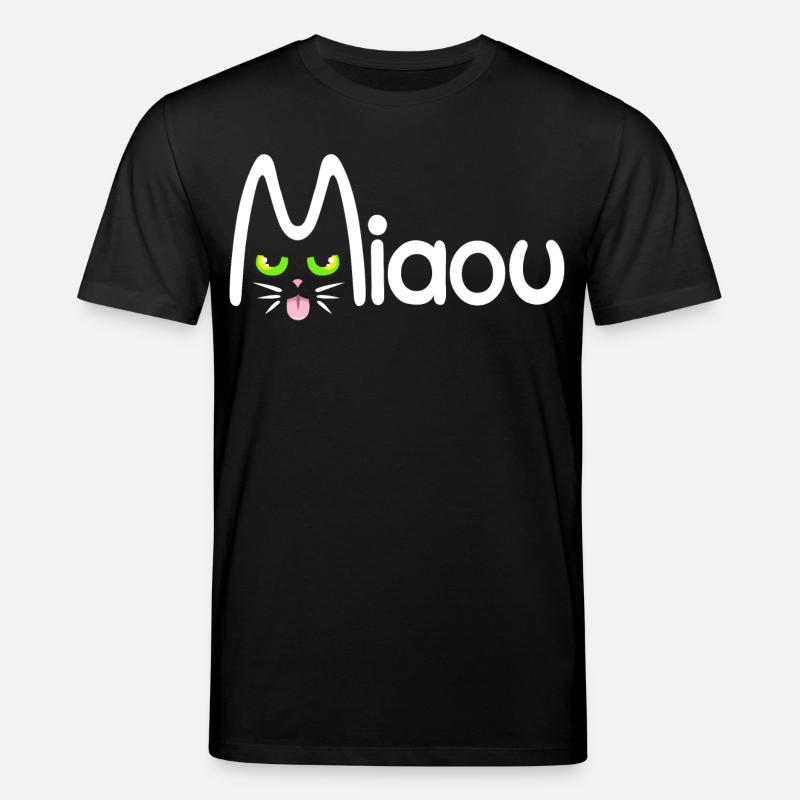 Miaou typographique - T-shirt bio CREATOR Stanley/Stella Unisexe - noir