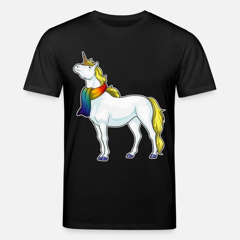 Einhorn Schal Regenbogen - Stanley/Stella Unisex Bio-T-Shirt CREATOR - Schwarz