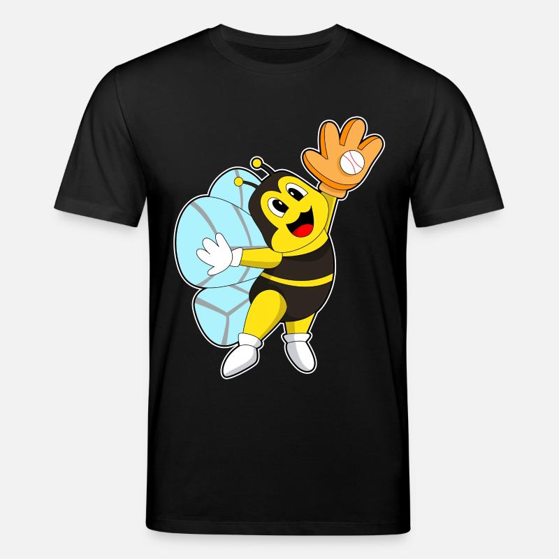 Gant de baseball Bee Baseball - T-shirt bio CREATOR Stanley/Stella Unisexe - noir