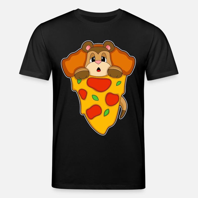 Erdmännchen Pizza - Stanley/Stella Unisex Bio-T-Shirt CREATOR  - Schwarz