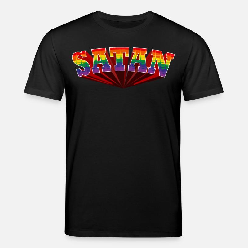 Satan Regenbogen Text - Stanley/Stella Unisex Bio-T-Shirt CREATOR  - Schwarz