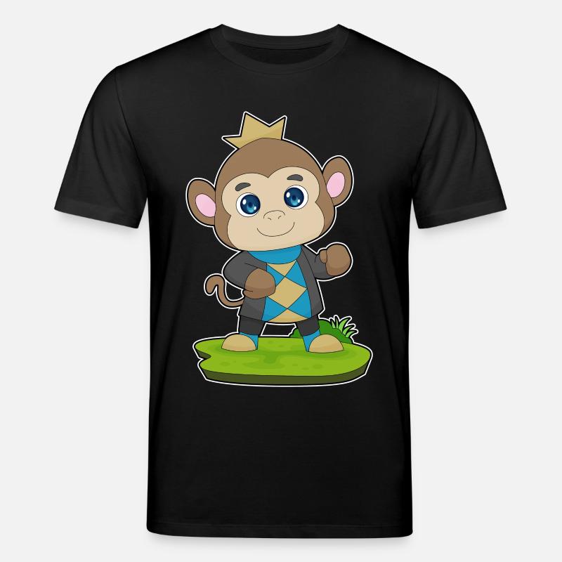 Affe Prinz Krone - Stanley/Stella Unisex Bio-T-Shirt CREATOR - Schwarz