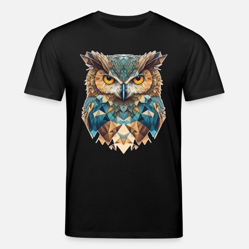 Eulenkopf geometrisch - Stanley/Stella Unisex Bio-T-Shirt CREATOR  - Schwarz