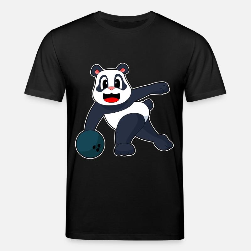 Panda Bowling Bowlingkugel - Stanley/Stella Unisex Bio-T-Shirt CREATOR  - Schwarz