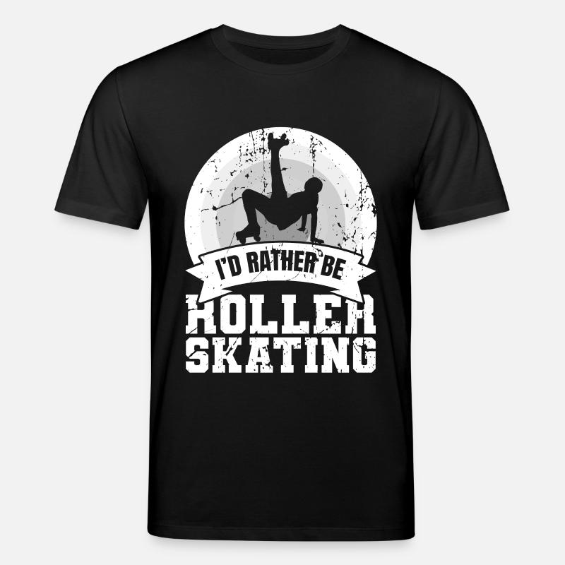 I'd rather roller skate - Stanley/Stella CREATOR Unisex Organic T-Shirt - black