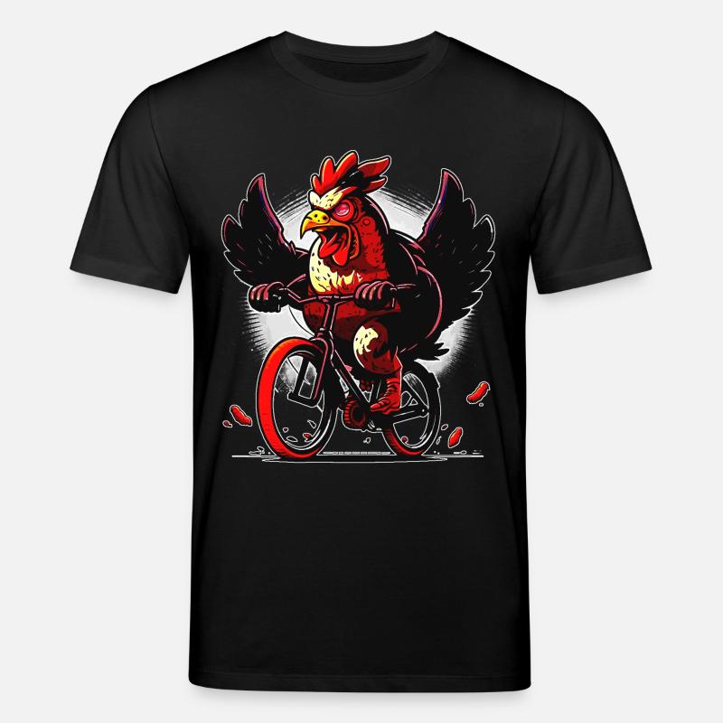 Poulet confortable à vélo - T-shirt bio CREATOR Stanley/Stella Unisexe - noir