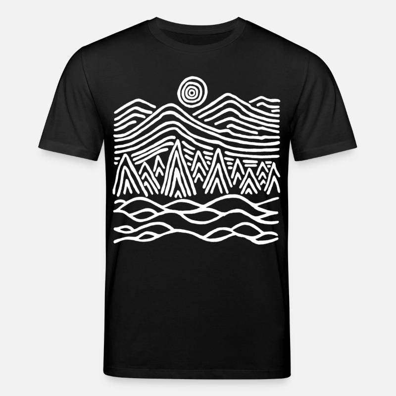 Seltsame weiße Landschaft - Stanley/Stella Unisex Bio-T-Shirt CREATOR  - Schwarz