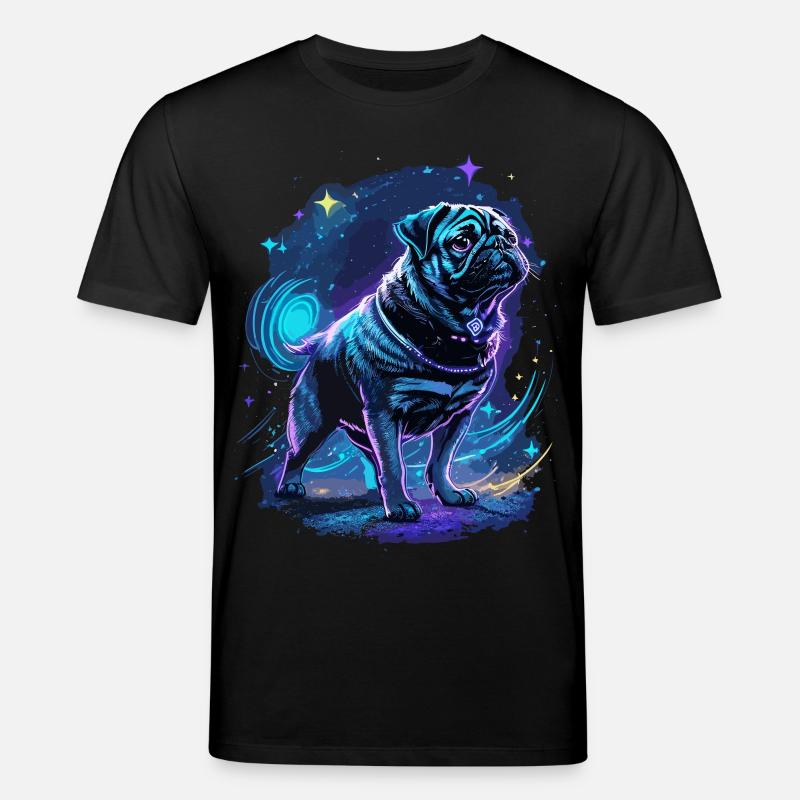Mops Mitternachtszauber - Stanley/Stella Unisex Bio-T-Shirt CREATOR  - Schwarz