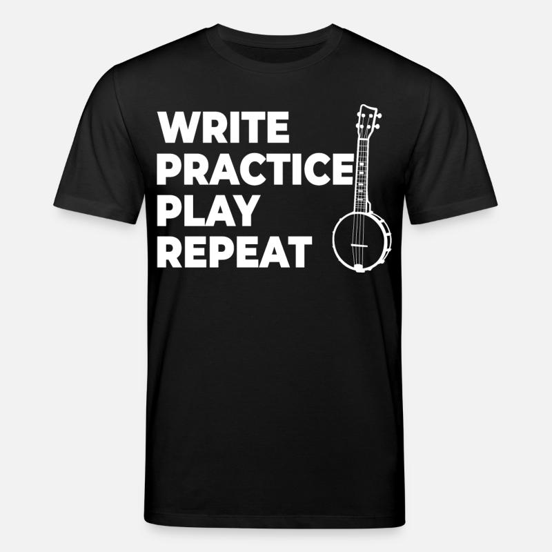 Writing, practicing, playing, repeating - Stanley/Stella CREATOR Unisex Organic T-Shirt - black