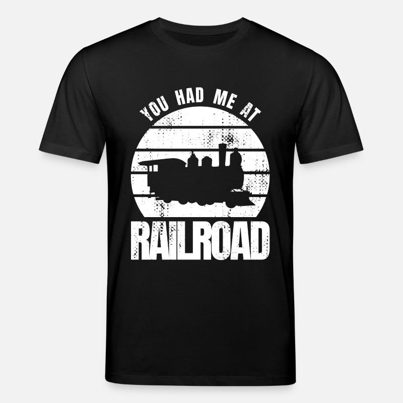 Du hattest mich bei Eisenbahn - Stanley/Stella Unisex Bio-T-Shirt CREATOR  - Schwarz