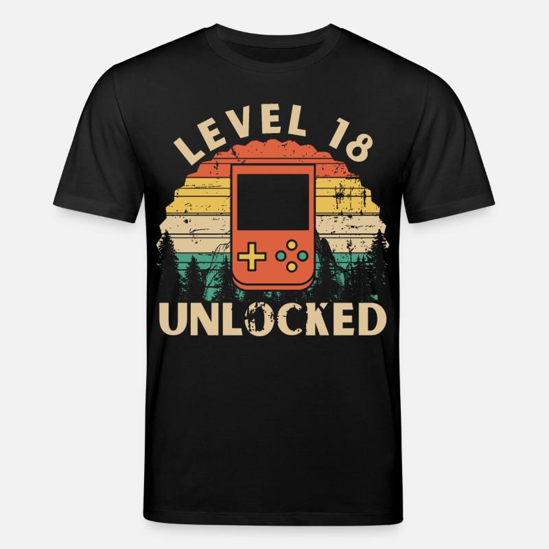 Level 18 Unlocked - T-shirt bio CREATOR Stanley/Stella Unisexe - noir