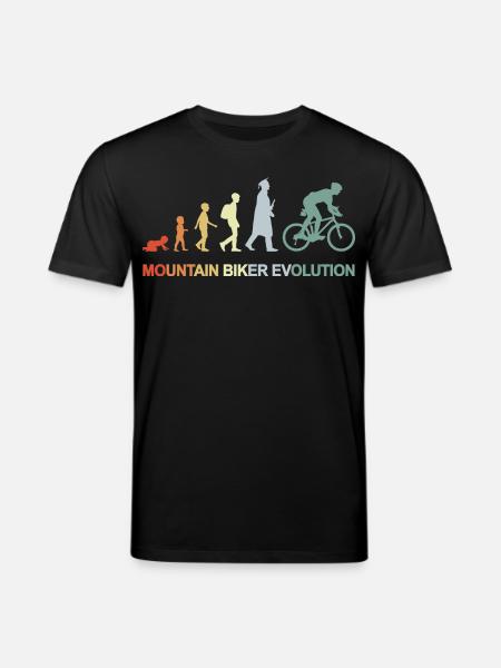Mountainbiker Evolution - Stanley/Stella Unisex Bio-T-Shirt CREATOR  - Schwarz
