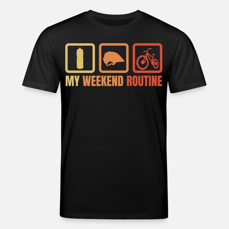 Meine Wochenendroutine - Stanley/Stella Unisex Bio-T-Shirt CREATOR  - Schwarz