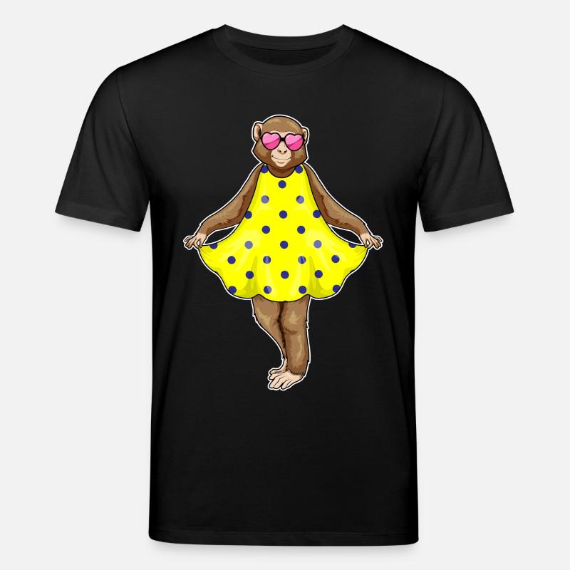 Robe à pois Monkey Hearts - T-shirt bio CREATOR Stanley/Stella Unisexe - noir