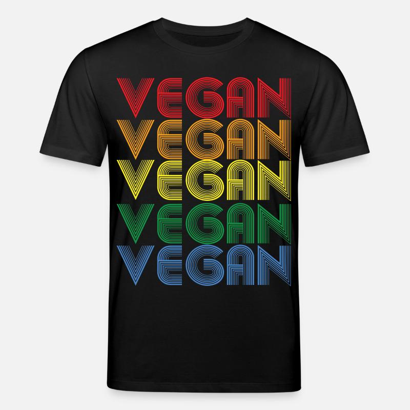Regenbogen VEGAN Statement - Stanley/Stella Unisex Bio-T-Shirt CREATOR  - Schwarz