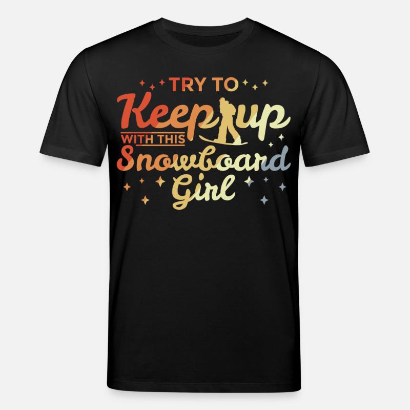 Snowboard Mädchen - Stanley/Stella Unisex Bio-T-Shirt CREATOR  - Schwarz