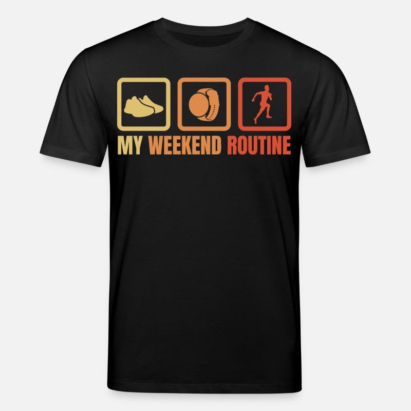 Läufer Wochenendroutine - Stanley/Stella Unisex Bio-T-Shirt CREATOR  - Schwarz