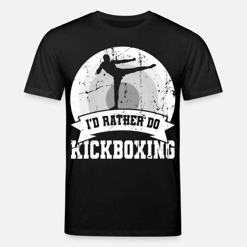 I'd rather do kickboxing - Stanley/Stella CREATOR Unisex Organic T-Shirt - black