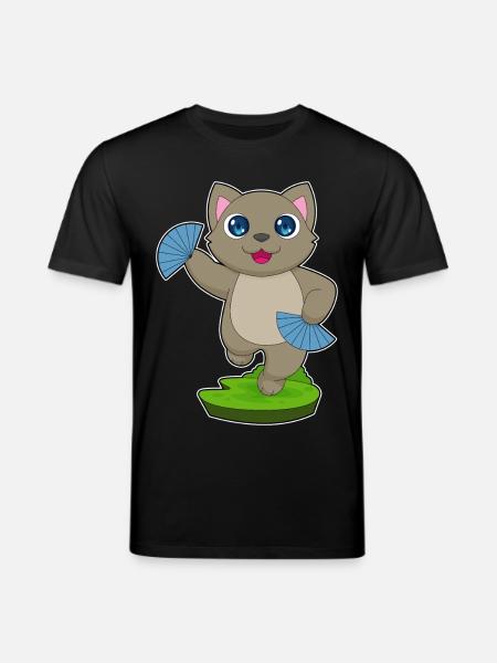 Cat Hand Fan - Stanley/Stella CREATOR Unisex Organic T-Shirt - black