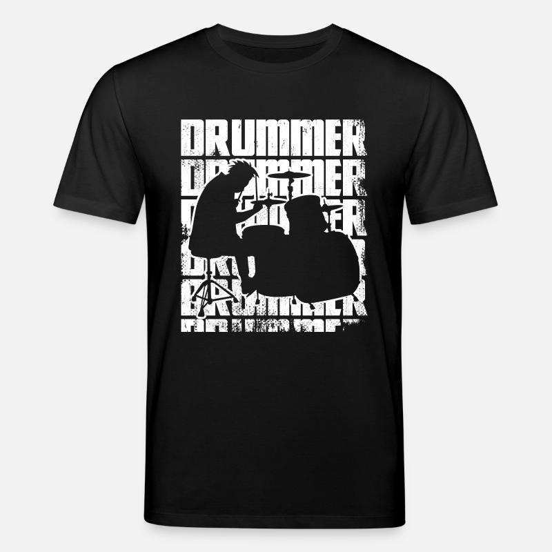 Lustiger Drummer - Stanley/Stella Unisex Bio-T-Shirt CREATOR  - Schwarz
