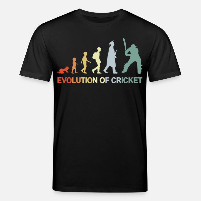 Évolution du cricket - T-shirt bio CREATOR Stanley/Stella Unisexe - noir
