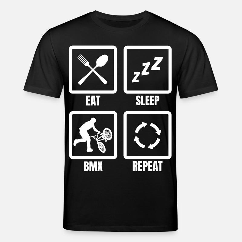 Manger Sommeil BMX Répéter - T-shirt bio CREATOR Stanley/Stella Unisexe - noir