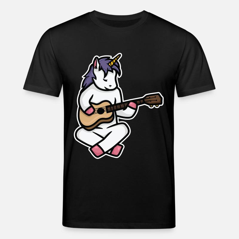 Licorne ukulélé - T-shirt bio CREATOR Stanley/Stella Unisexe - noir