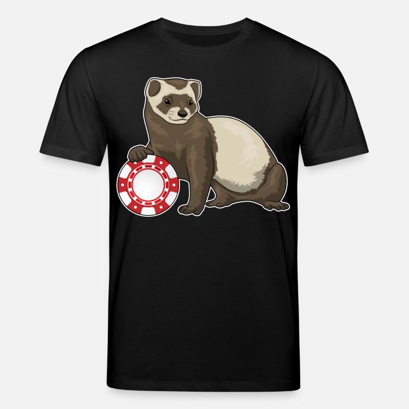 Frettchen Poker Pokerchips - Stanley/Stella Unisex Bio-T-Shirt CREATOR  - Schwarz