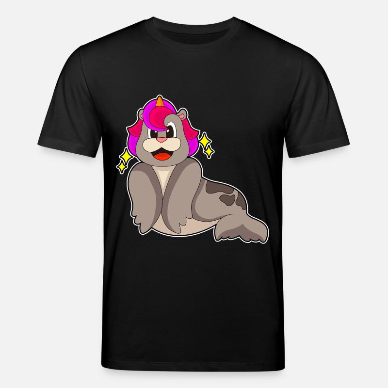 Licorne de phoque - T-shirt bio CREATOR Stanley/Stella Unisexe - noir