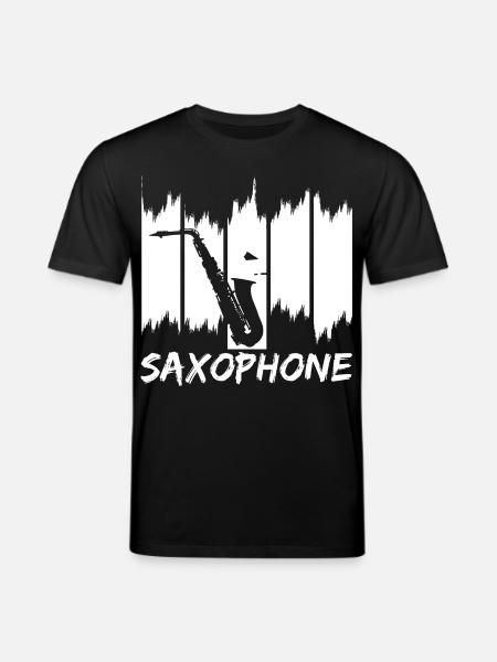 Saxophone Sketch - Stanley/Stella CREATOR Unisex Organic T-Shirt - black