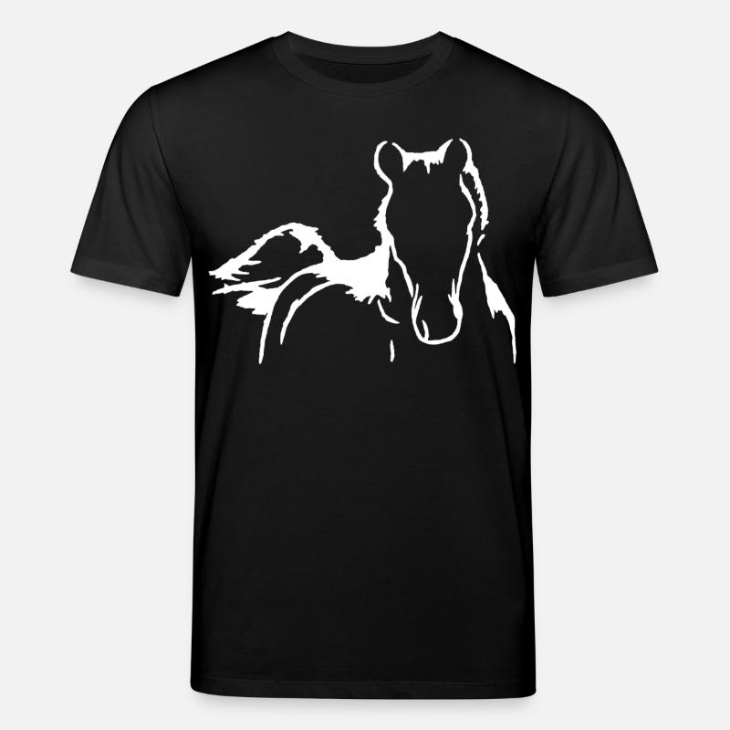 Silhouette des Pferdes - Stanley/Stella Unisex Bio-T-Shirt CREATOR  - Schwarz