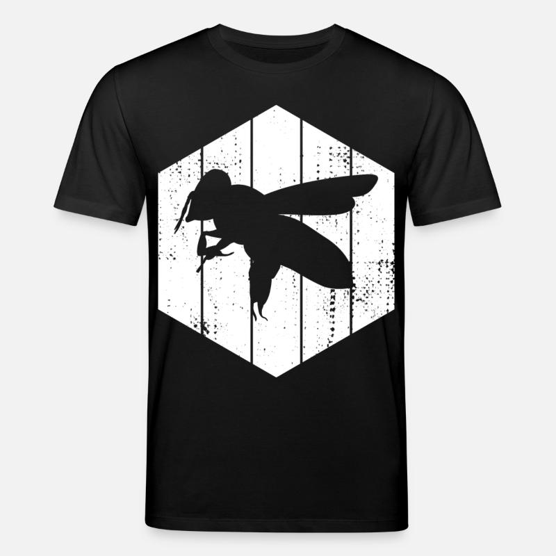 Biene Zeichnung - Stanley/Stella Unisex Bio-T-Shirt CREATOR  - Schwarz