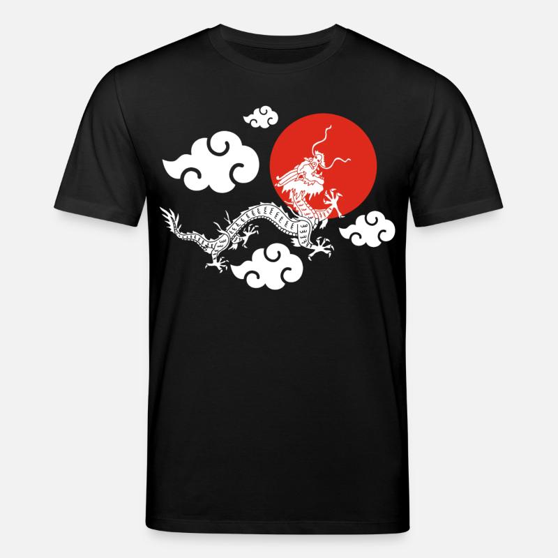L'envol du dragon blanc - T-shirt bio CREATOR Stanley/Stella Unisexe - noir