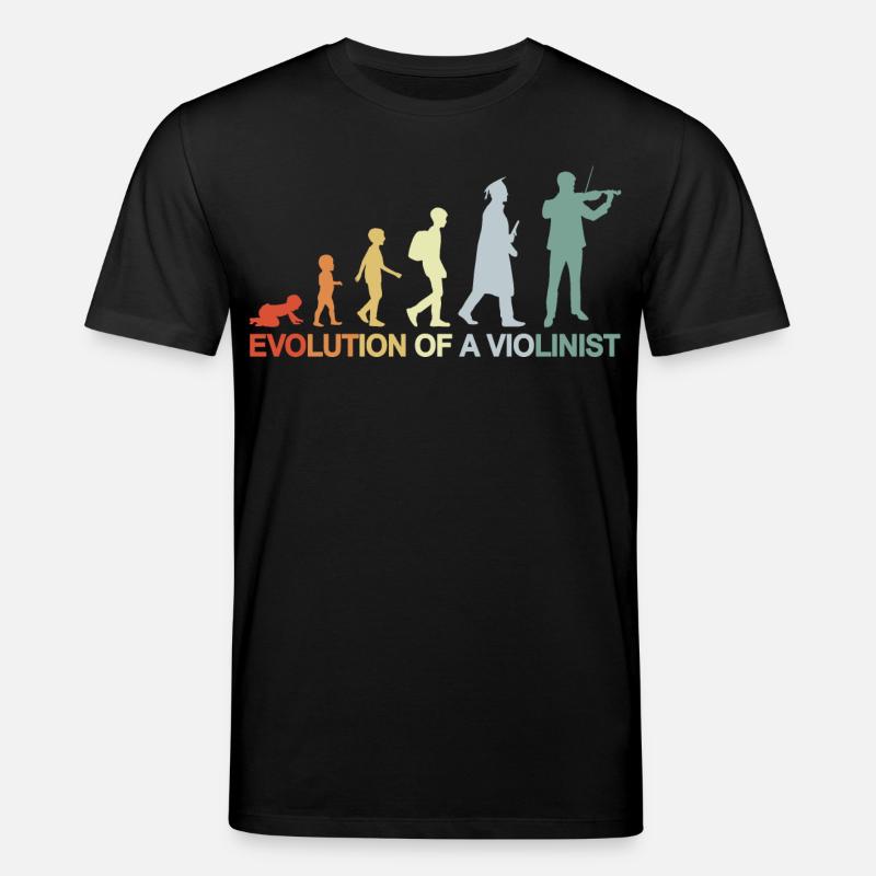 Evolution of A Violinist - Stanley/Stella Unisex Bio-T-Shirt CREATOR  - Schwarz