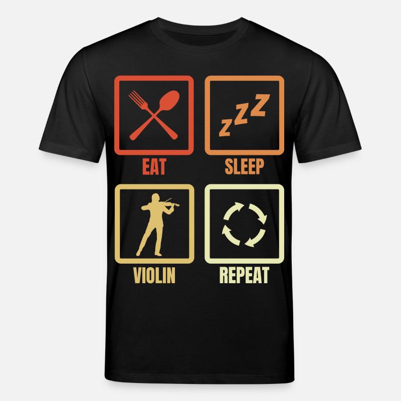 Eat Sleep Violin Repeat - Stanley/Stella Unisex Bio-T-Shirt CREATOR  - Schwarz