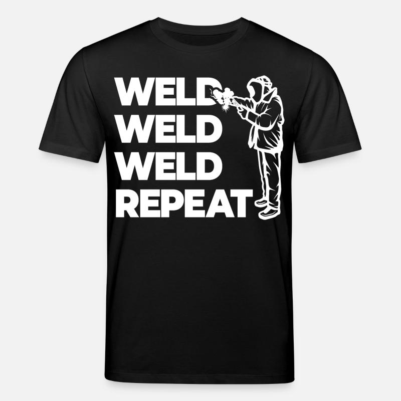 Weld Weld Weld Repeat - Stanley/Stella Unisex Bio-T-Shirt CREATOR  - Schwarz