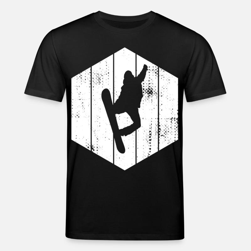 Dessin de snowboarder - T-shirt bio CREATOR Stanley/Stella Unisexe - noir