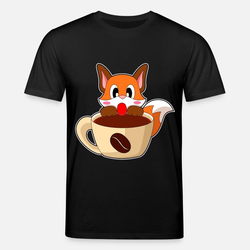 Tasse à café Fox - T-shirt bio CREATOR Stanley/Stella Unisexe - noir