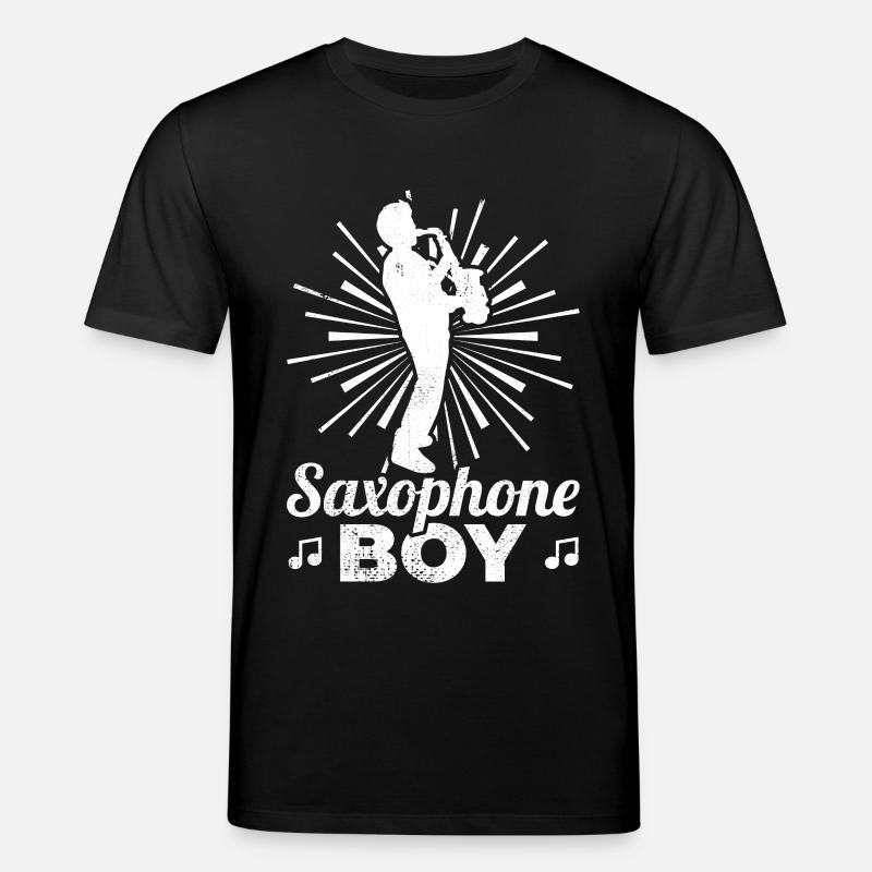 Saxophon Junge - Stanley/Stella Unisex Bio-T-Shirt CREATOR  - Schwarz