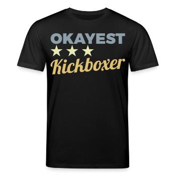 Lustiger Kickboxer - Stanley/Stella Unisex Bio-T-Shirt CREATOR  - Schwarz - Vorne - Alina (178cm) & Michal (187cm)